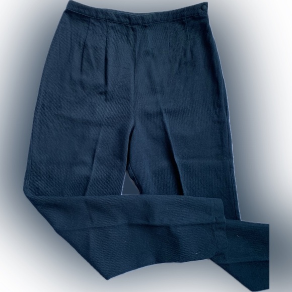 Ann Taylor navy blue lightweight waffle slim pant, 10 - Picture 3 of 8